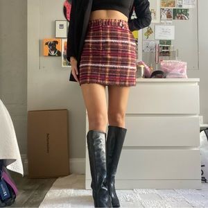 Topshop Plaid Mini Skirt